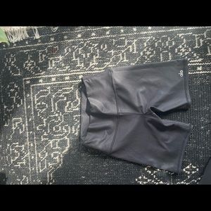 Alo Yoga Black Sheen Bike Shorts